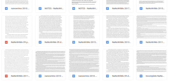 So many unfinished files